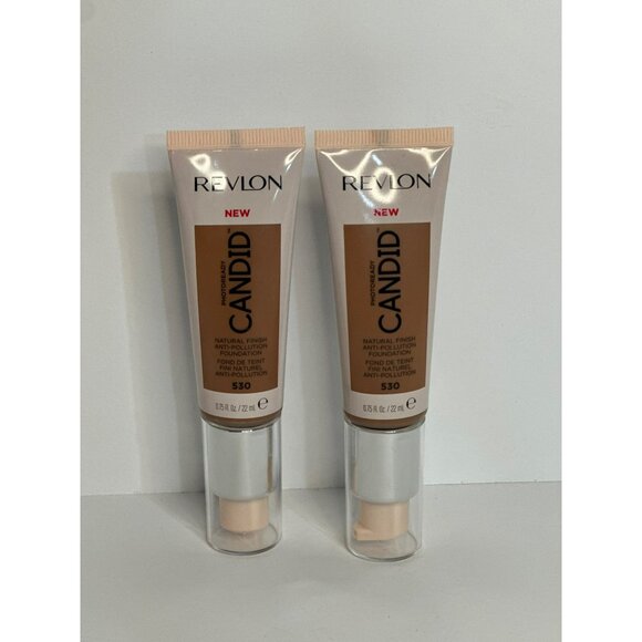 Revlon Photoready Candid Natural Finish Foundation 530 Pecan - 0.75 Fl Oz 2 Pack - Picture 1 of 5